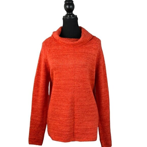 MANGUUN Oversized Orange Knit Sweater Size Medium - Picture 1 of 11